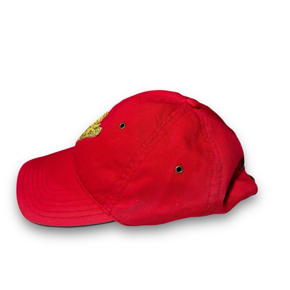 Vintage Levi's Strauss Men's Leather Strap Adjustable Hat Red - Picture 4 of 6